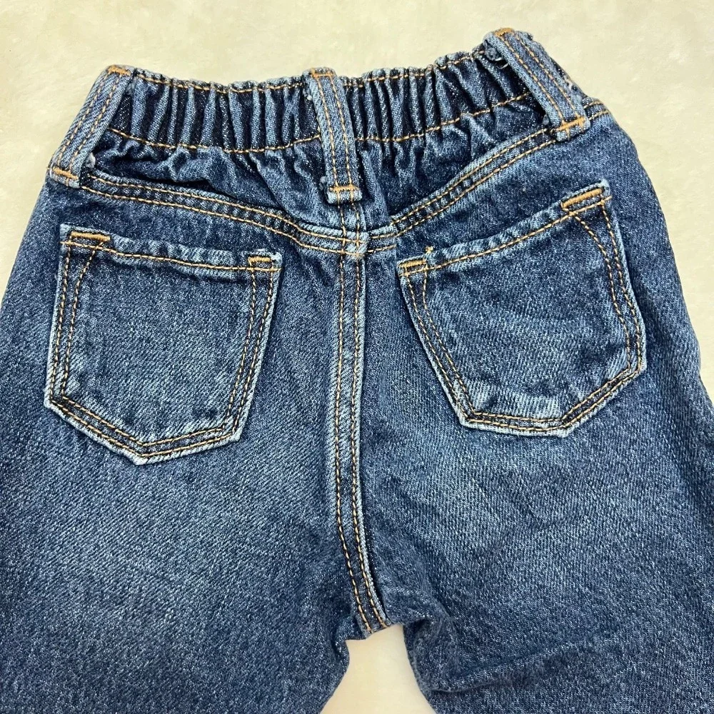 Old Navy Denim Jeans Elastic Waist Dark Wash Toddler‎ Pants 6-12 Months